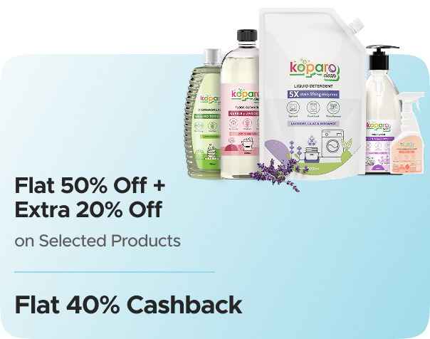 Koparo Clean — Flat 50% Off + Extra 20% + Extra 15% Off + Flat 40% Cashback